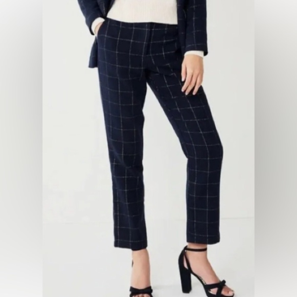 NEW Draper James Straight Plaid‎ Pants. 8
